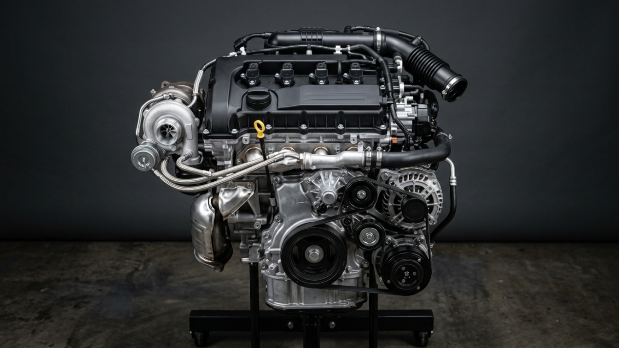Automotor in de werkplaats van Garage MDK Almere